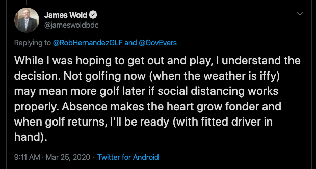 James Wold Tweet